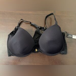 BeMe New York Rough & Tumble Lace Racer Back Bra. Size 38D. NWT